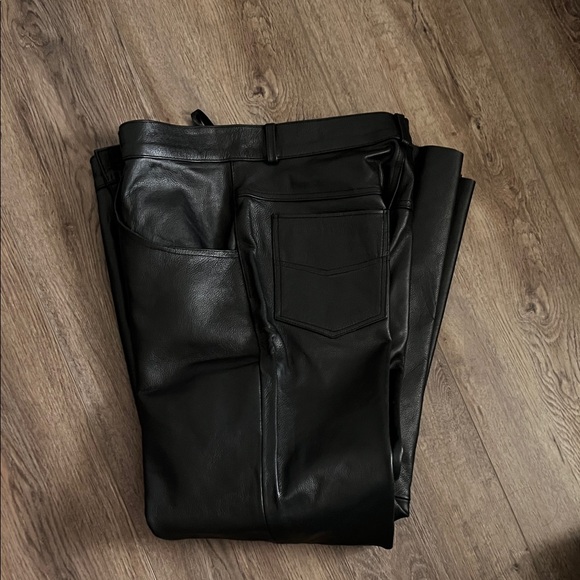 Men's Black Leather Pants